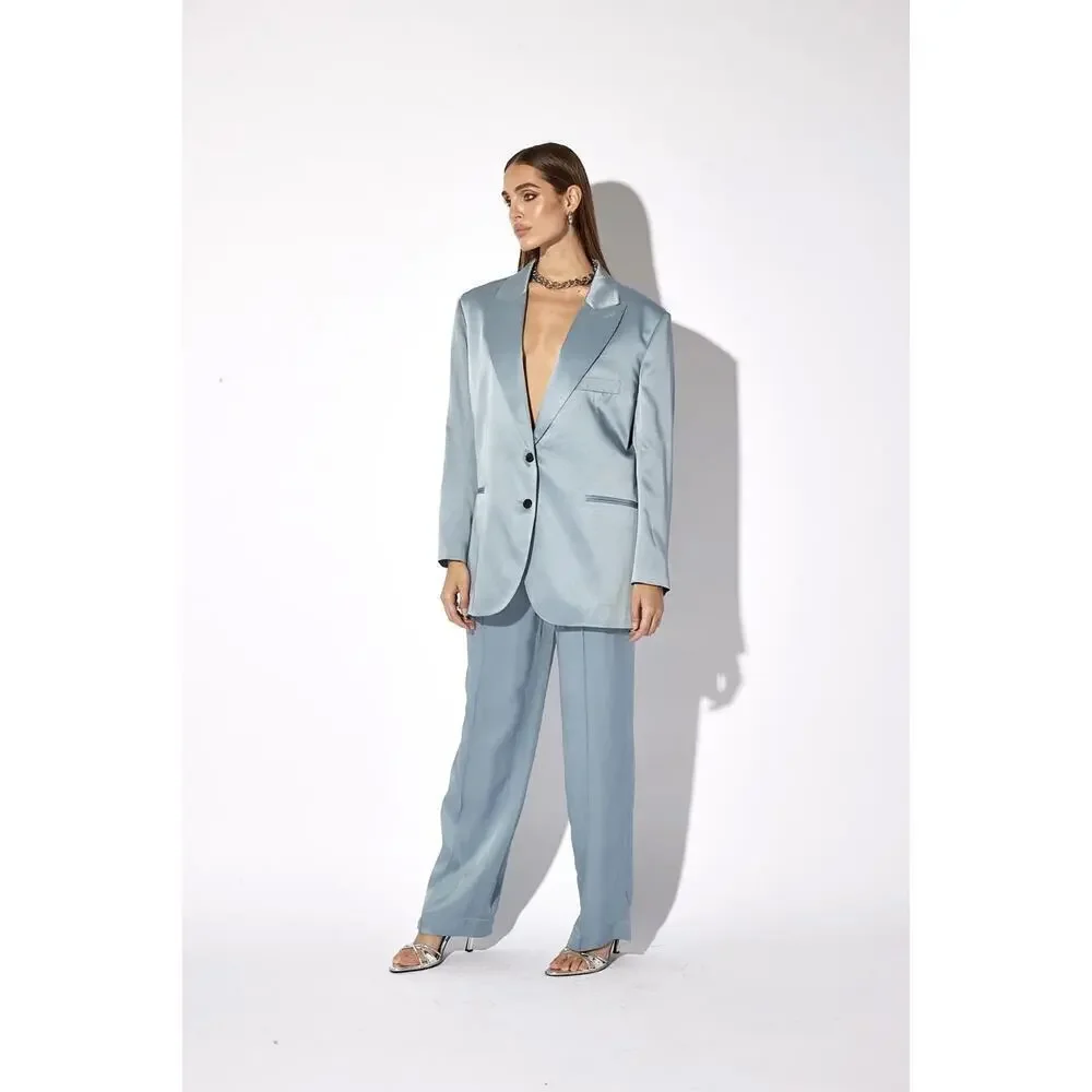 RTA Oversized Blazer Dusty Blue (Size 4) Fits Large NWT